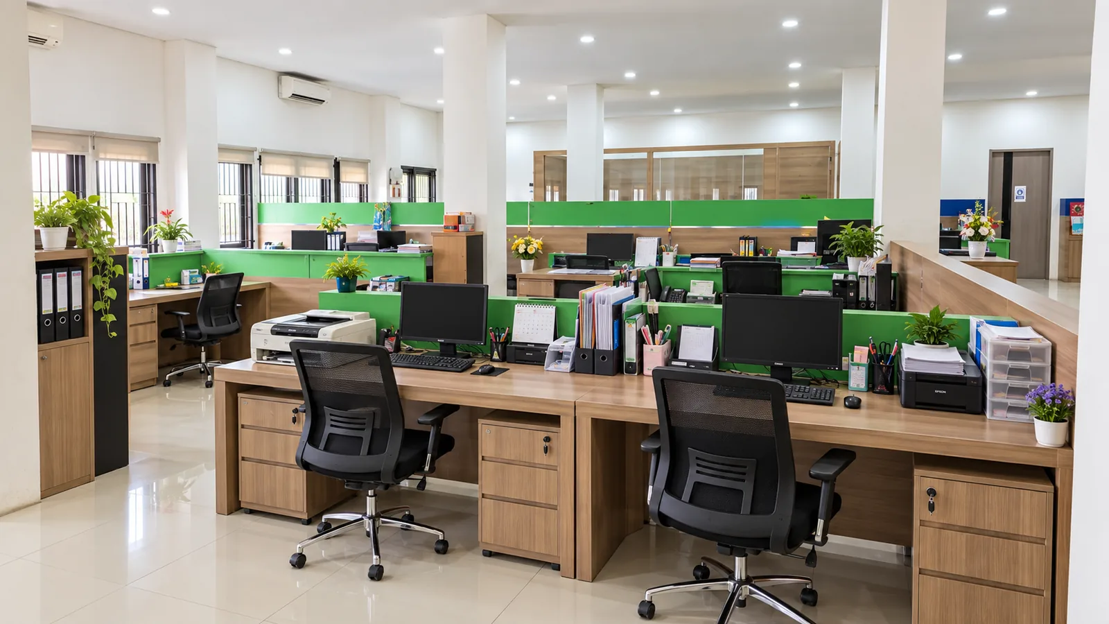 Ruang operator dan admin TSP yang rapi dan profesional