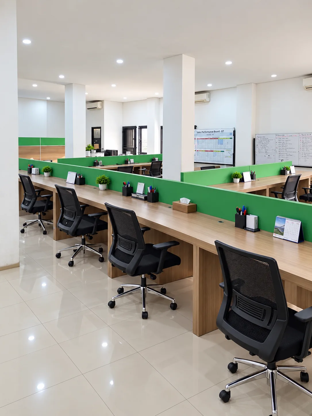 Tempat duduk salesman TSP untuk aktivitas kerja harian